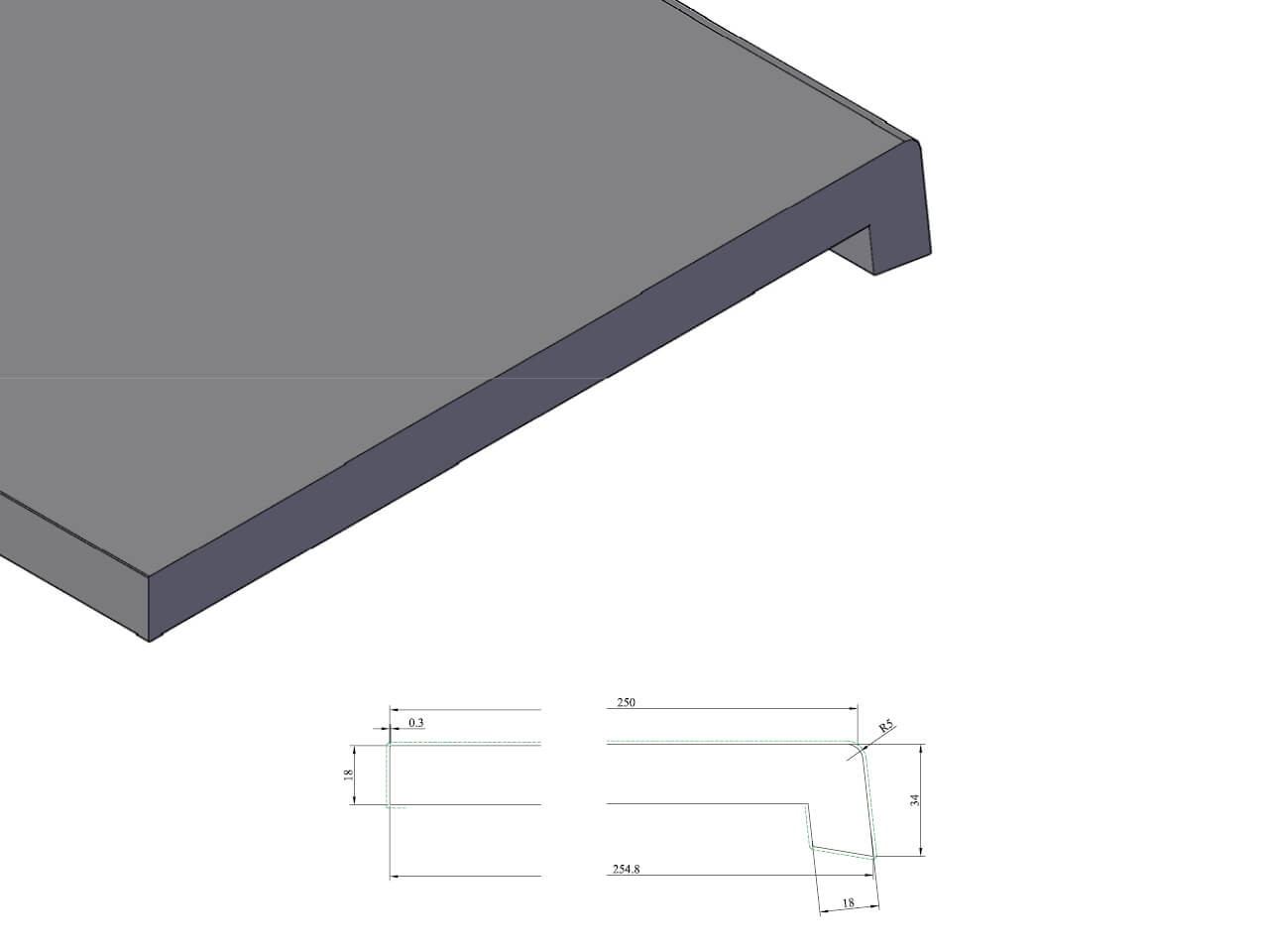 VB 552 SP Vensterbank 250 mm VB 552 SP Vensterbank 250 mm