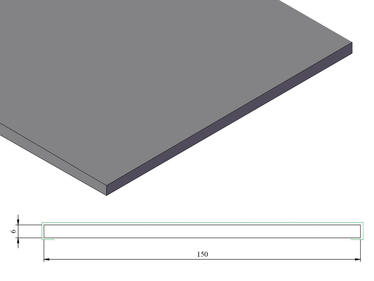 KDP 202 Platstuk 6x150 mm KDP 202 Platstuk 6x150 mm