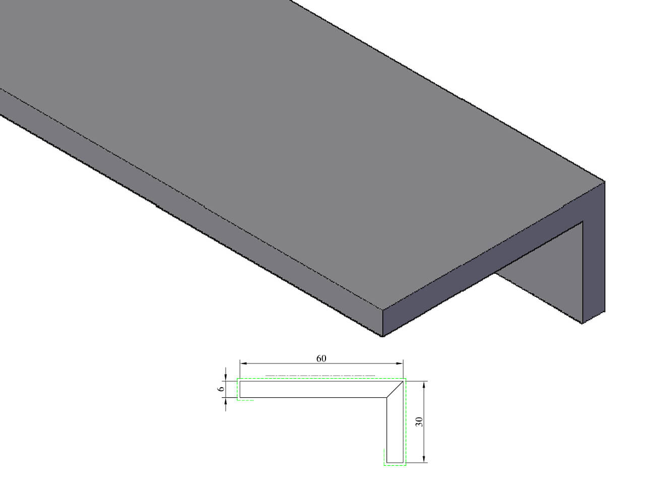 KDH 406 Hoek 6x30x60 mm KDH 406 Hoek 6x30x60 mm