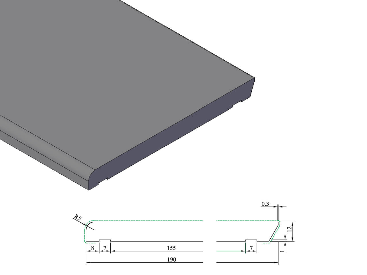 PL 710 Plint 12x190 mm PL 710 Plint 12x190 mm