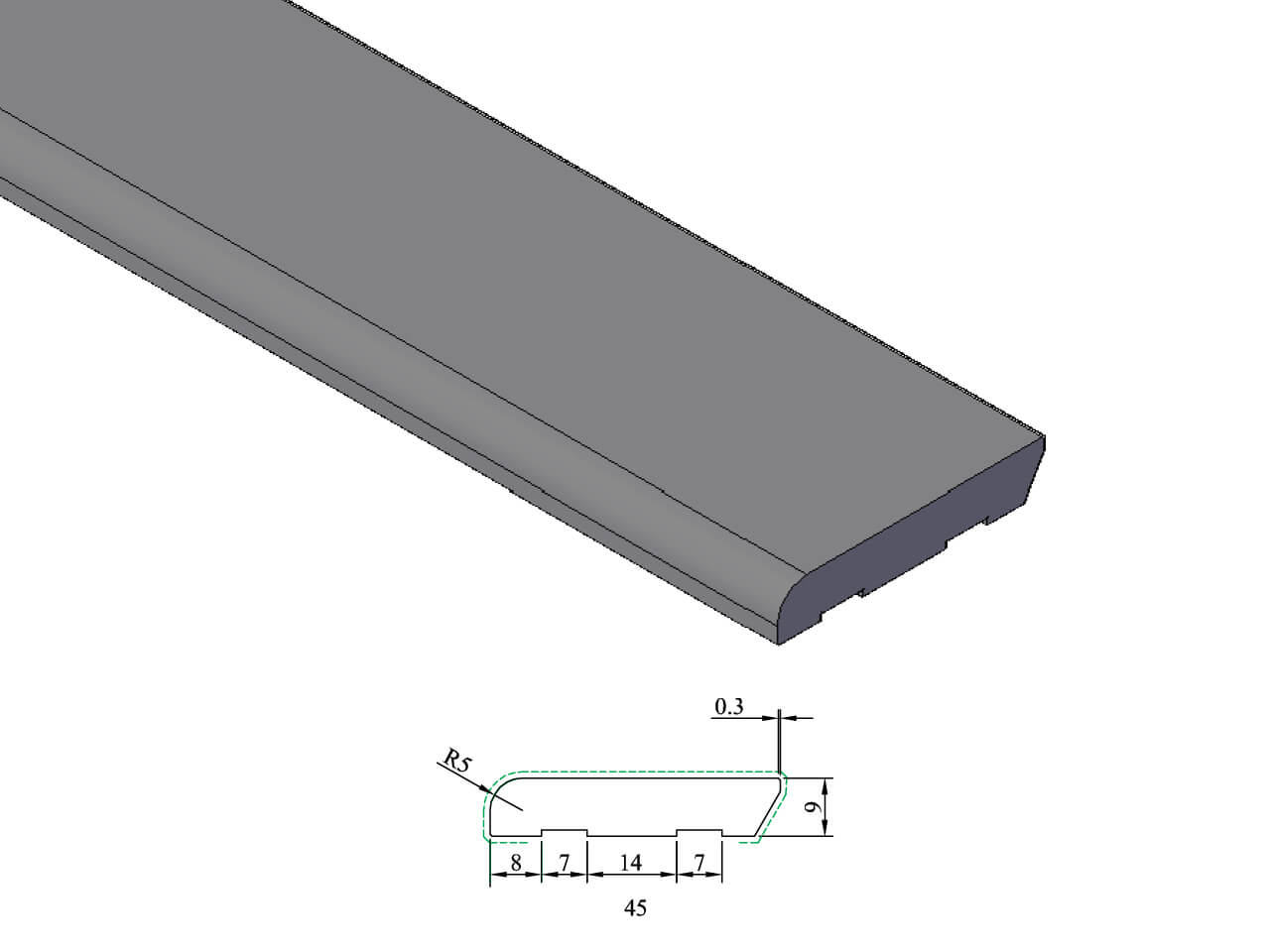 PL 705 Plint 9x45 mm PL 705 Plint 9x45 mm