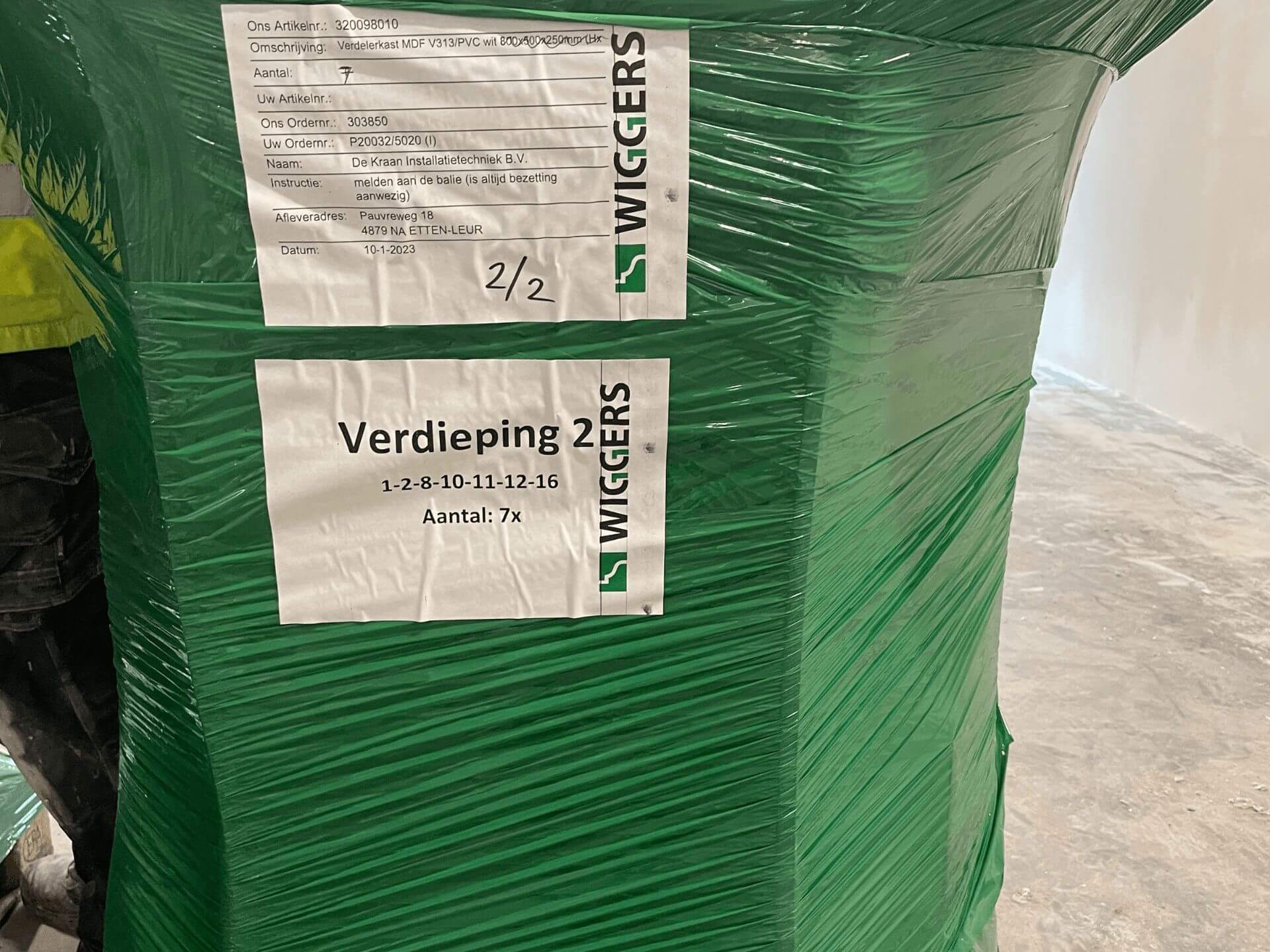 Verdelerkasten - Levering per ruimte