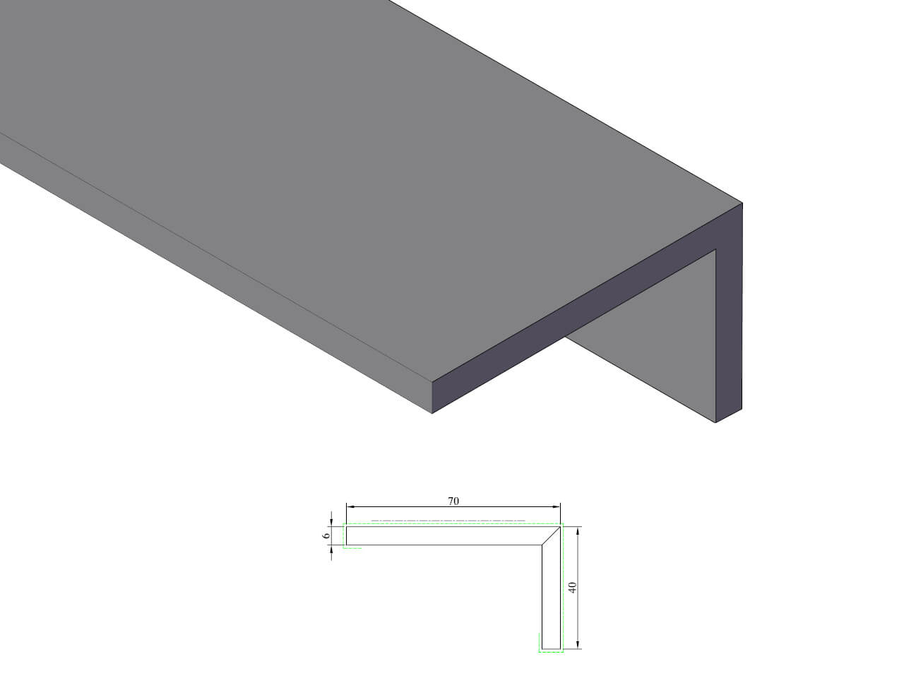 KDH 404 Hoek 6x40x70 mm KDH 404 Hoek 6x40x70 mm
