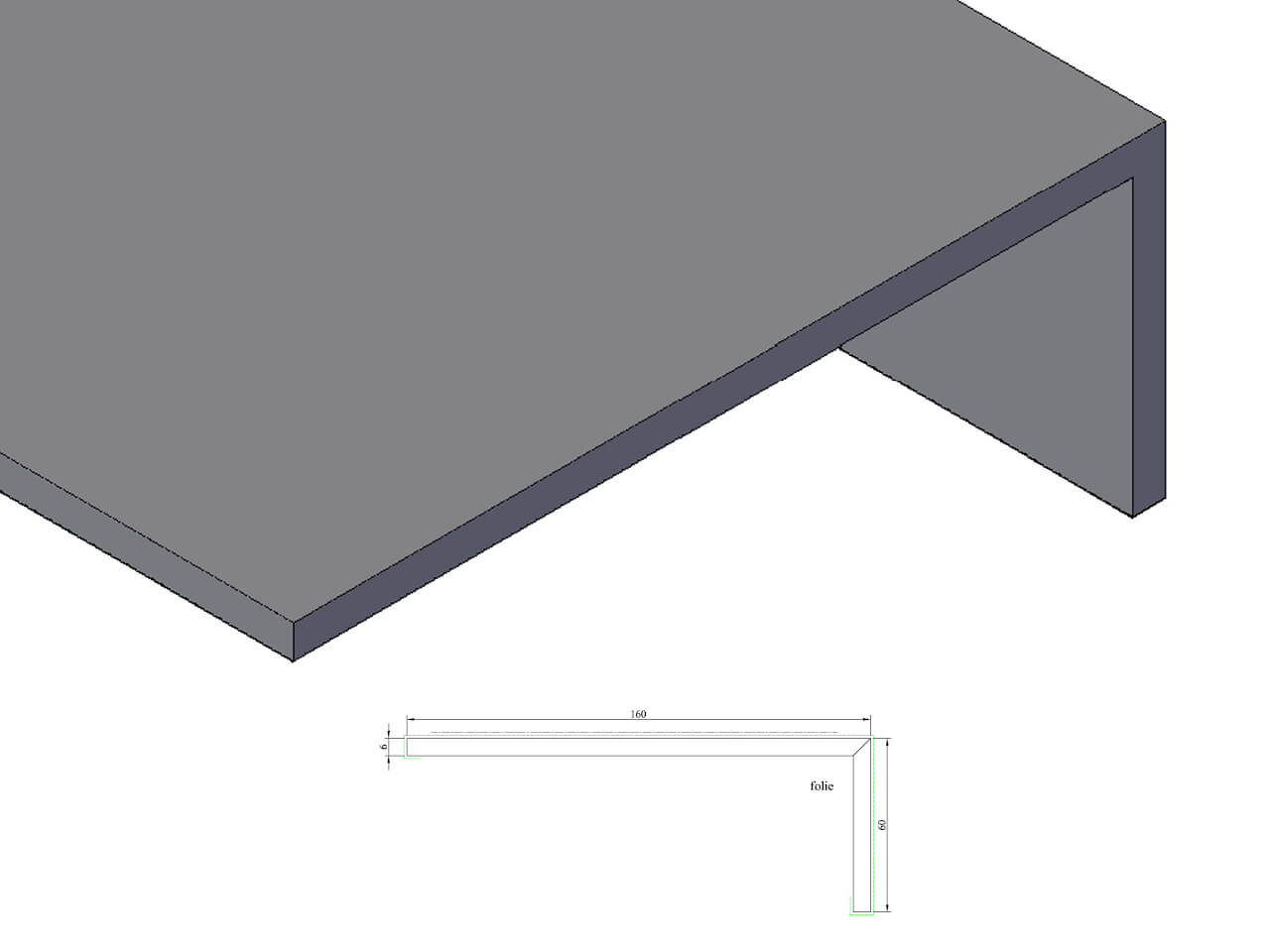 KDH 401 Hoek 6x60x160 mm KDH 401 Hoek 6x60x160 mm