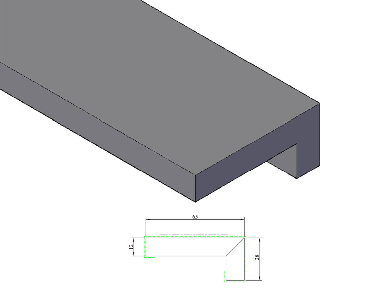 KDH 408 Hoek 12x28x65 mm KDH 408 Hoek 12x28x65 mm